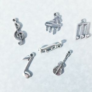 Music Themed Set of Charms #2 (6 Charms in a Set)